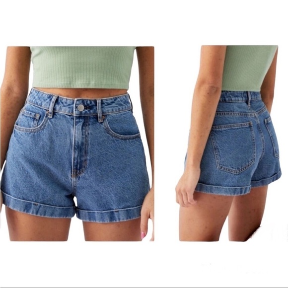 Pacsun Shorts High Rise Denim Jean Shorts Y2K Blue Size 29 - Picture 11 of 11